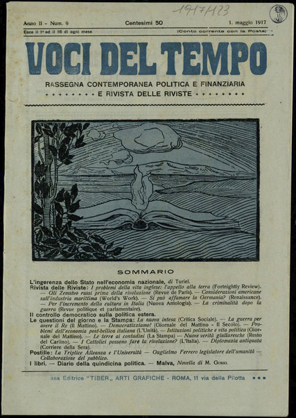 Voci del tempo : rassegna contemporanea politica e finanziaria e rivista delle riviste